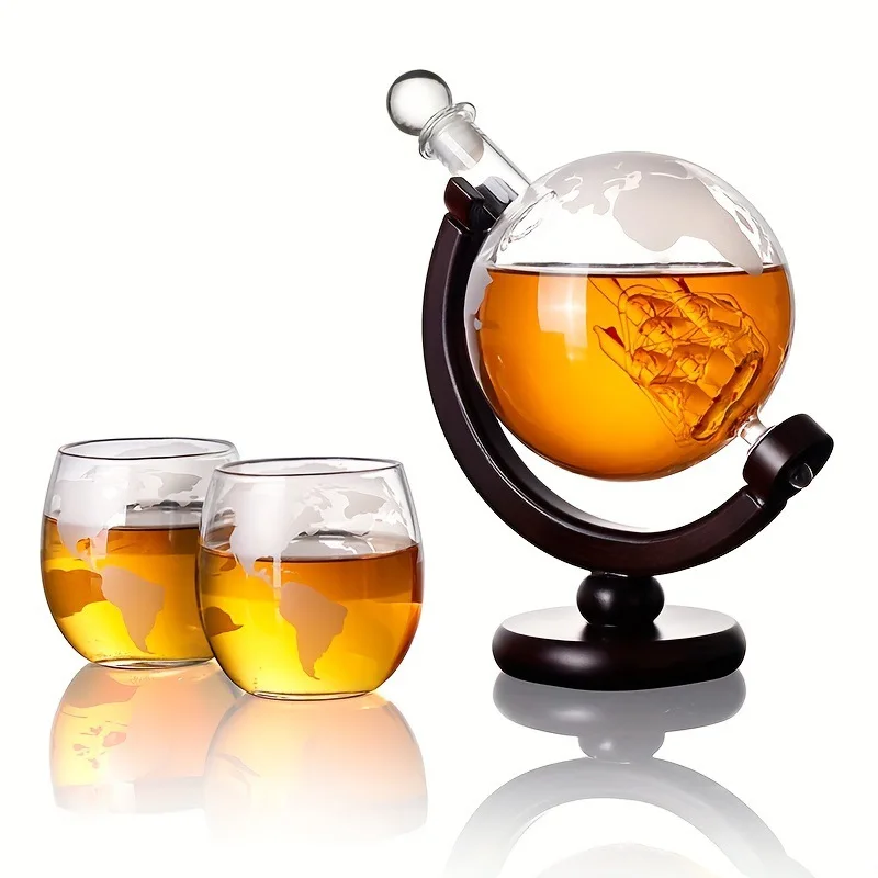 Decanter Globe Set - Zestaw karafki do whisky w kształcie
