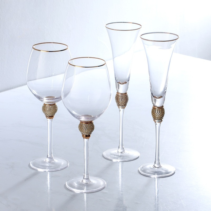 Highball Glass Set - Luksusowy Zestaw Szklanek Highball z Diamentową