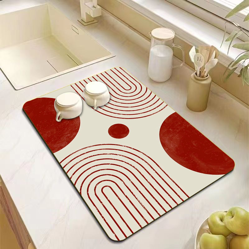 Bar Mat Rubber - Minimalistyczna Mata Kuchenna Pod Gitarę Szaro-Czarna