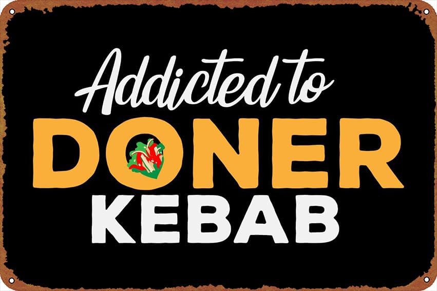 Home Bar And Restaurant - Plakat z motywem doner kebabu, stylizowany