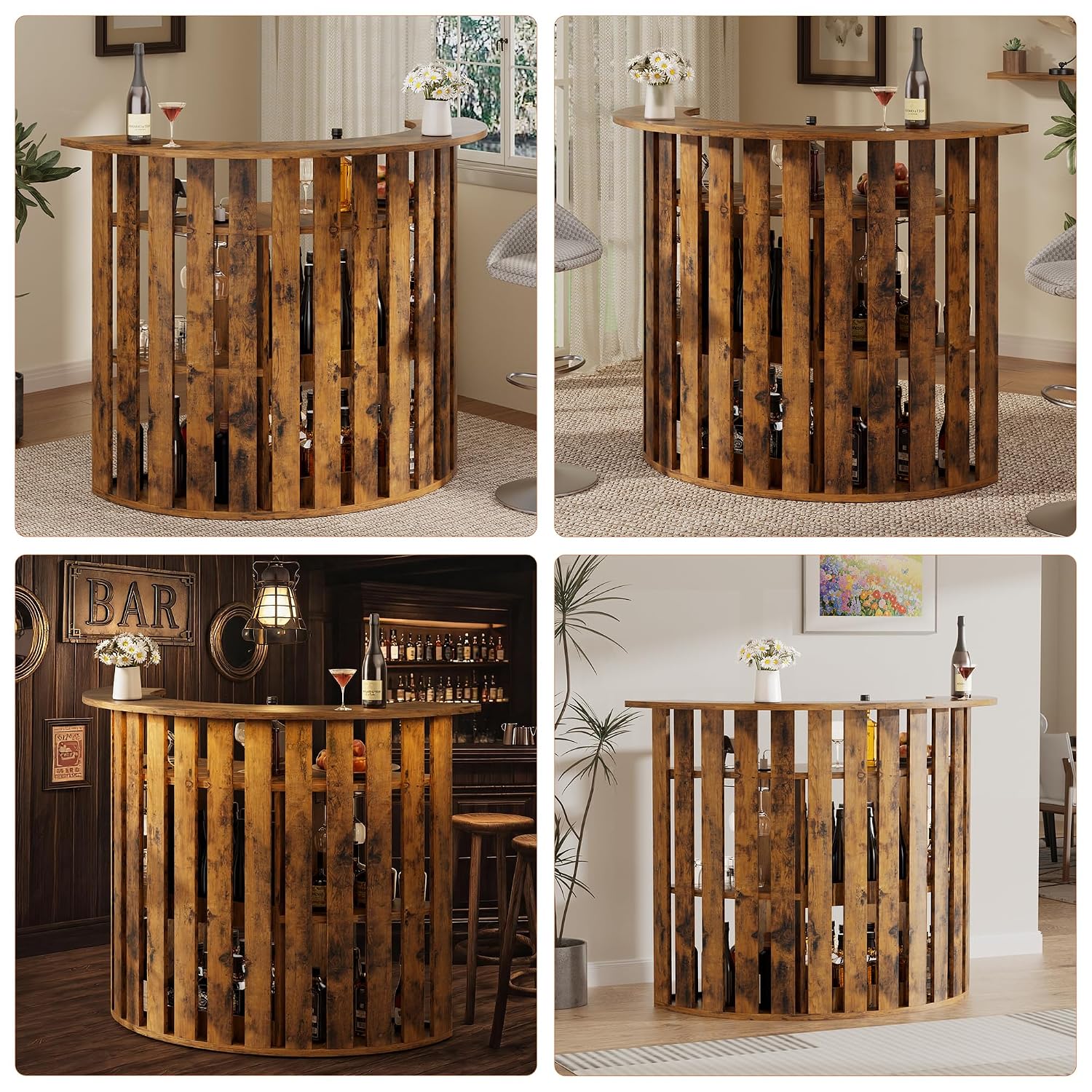 Rustykalny drewniany barowy sz – Home Bar And Fridge recenzja i cena