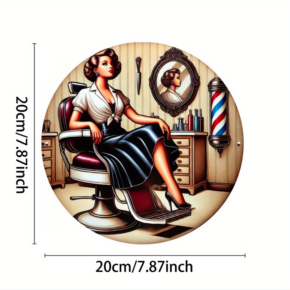 1 szt. Metalowy szyld w stylu  – Home Barber recenzja i cena