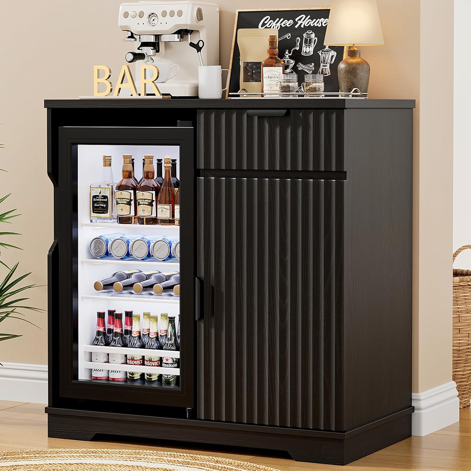 Szafka barowa z karbowaną obud – Home Bar And Fridge recenzja i cena