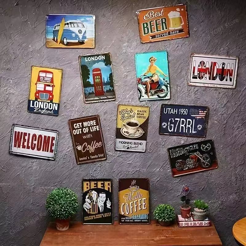 NANDEZ Metalowy Znak Blaszany  – Home Bar Cafe recenzja i cena