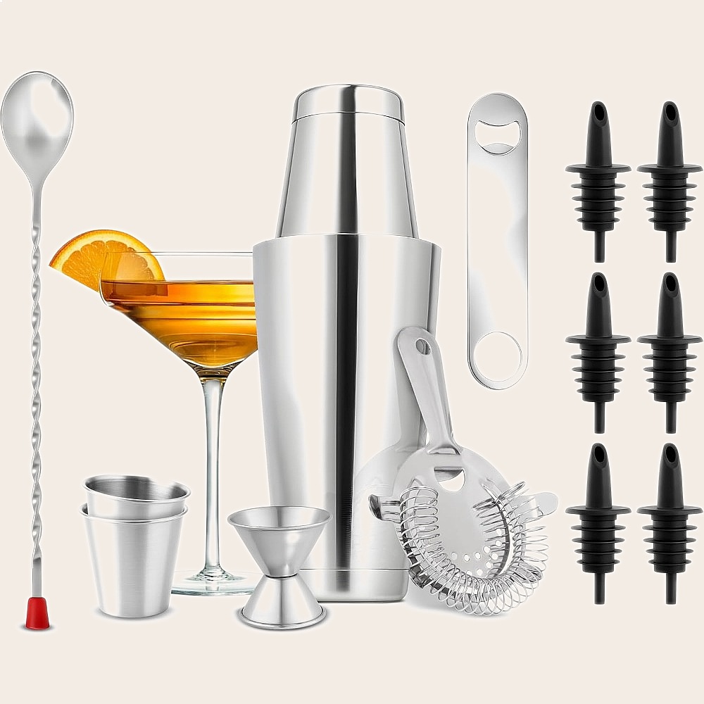 15-częściowy zestaw do koktajl – Cocktail Recipe Book recenzja i cena
