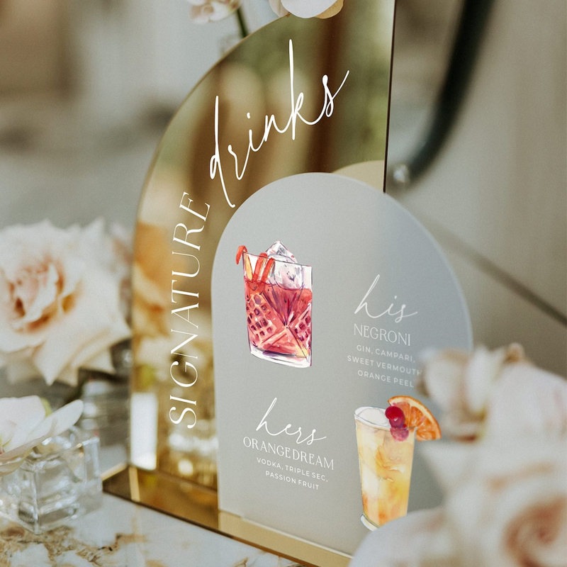 Znak menu baru weselnego ze zł – Cocktail Recipe Book recenzja i cena