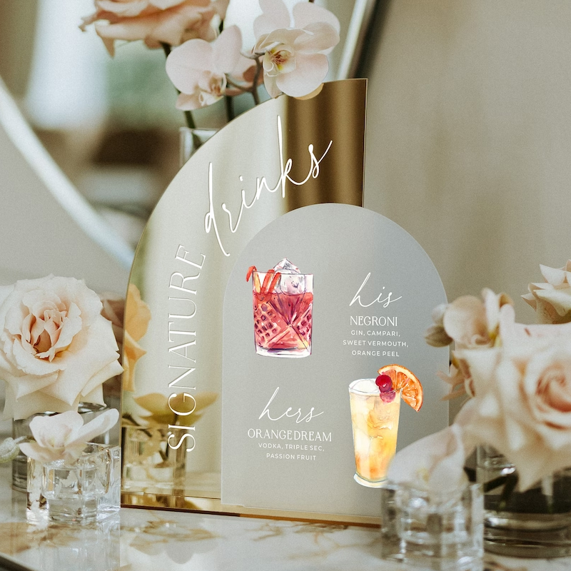 Znak menu baru weselnego ze zł – Cocktail Recipe Book recenzja i cena